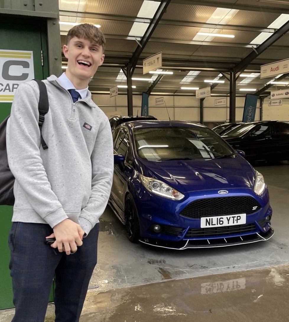 Kian, founder of Riches Valeting, with his Ford Fiesta ST