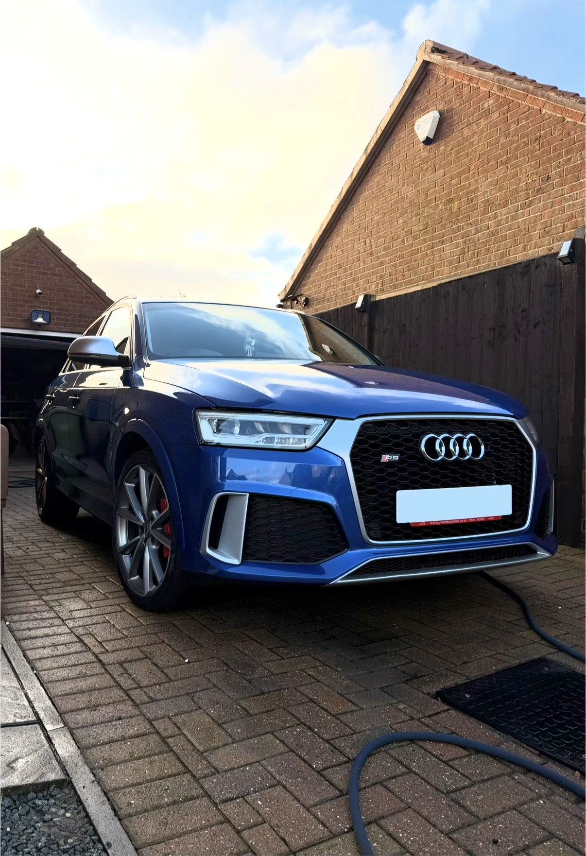 Freshly finished blue Audi RS Q3
