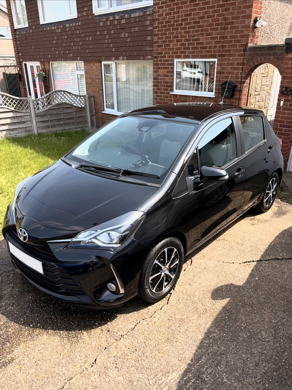 Freshly finished black Toyota Yaris